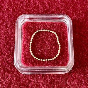 Minimal Allure 14K Solid Gold Chain Ring Size 6